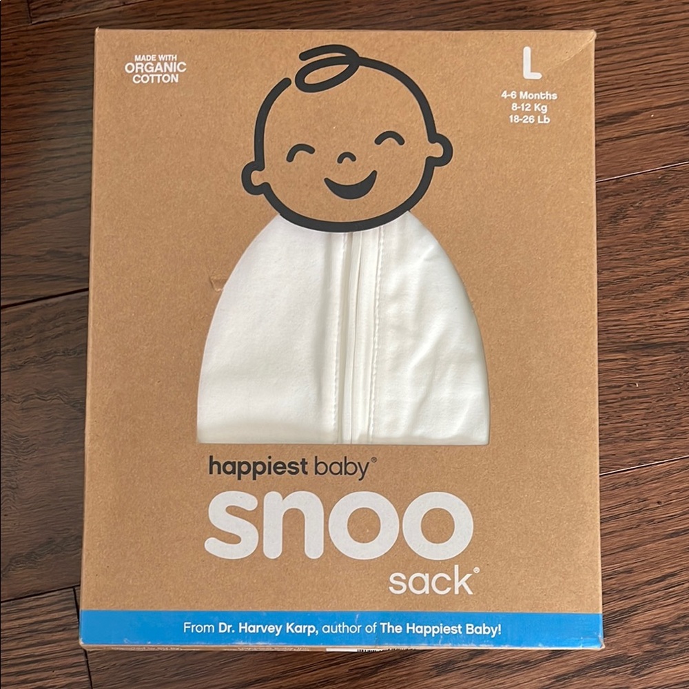 Snoo Sack - White Organic Cotton Bodysuit